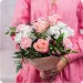 Pastel bouquet with Bon Voyage non-alcoholic wine!