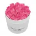 Masterbox - różowe róże w białym pudełku