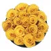 Masterbox - żółte róże w białym pudełku