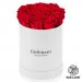 Eternal red roses in black gift box