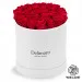 Eternal red roses in black gift box