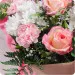 Pastel bouquet with Bon Voyage non-alcoholic wine!