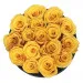 Masterbox - żółte róże w czarnym pudełku
