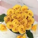 Masterbox - żółte róże w czarnym pudełku