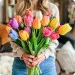 Rainbow tulips