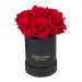 Wieczne czerwone róże w czarnym pudełku