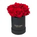 Eternal red roses in black gift box