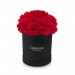 Red carnations in a black box