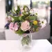 Pastel bouquet with Bon Voyage non-alcoholic wine!