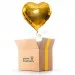Złote serce - balon z helem