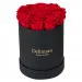 Eternal red roses in black gift box