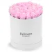 Eternal pink roses in white gift box