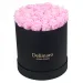 Eternal pink roses in black gift box