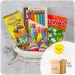 Colorful gift with balloon