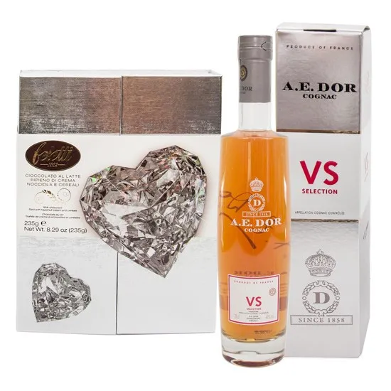 Cognac A.E. DOR set with Feletti chocolates