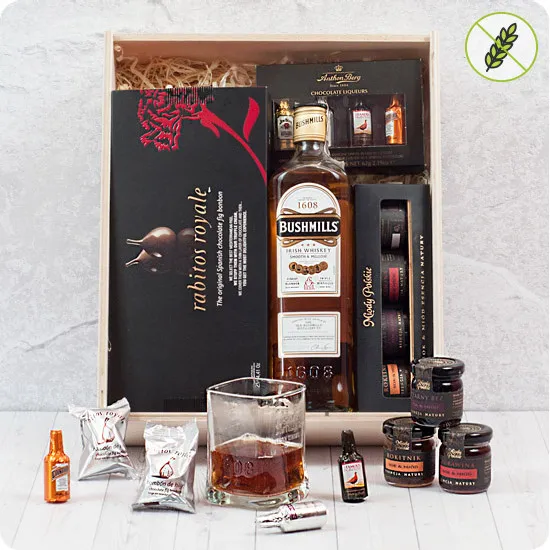 En Noir Set - Poczta Kwiatowa® elegant gift box with alcohol