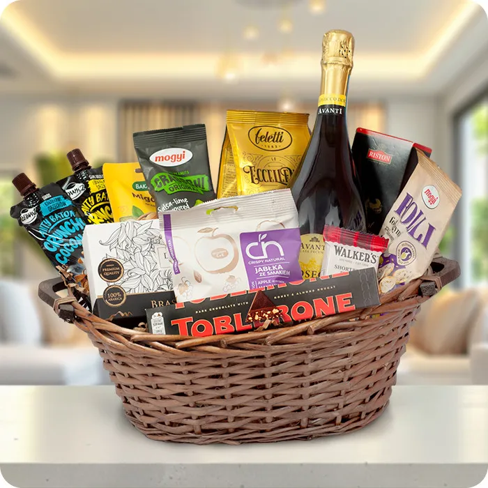 Snack paradise with prosecco - Poczta Kwiatowa® gift basket