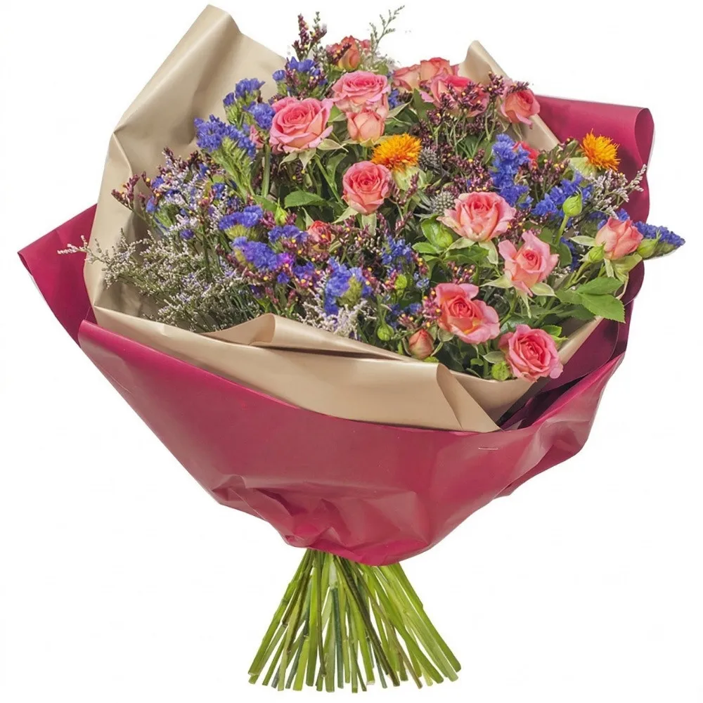 Ciepłe wspomnienia, kolorowy bukiet poczta kwiatowa