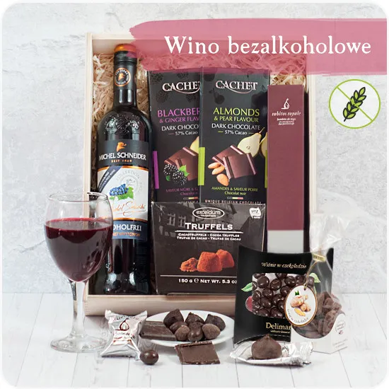Czekoladowa Euforia - Poczta Kwiatowa® bezalkoholowa skrzynka na prezenty