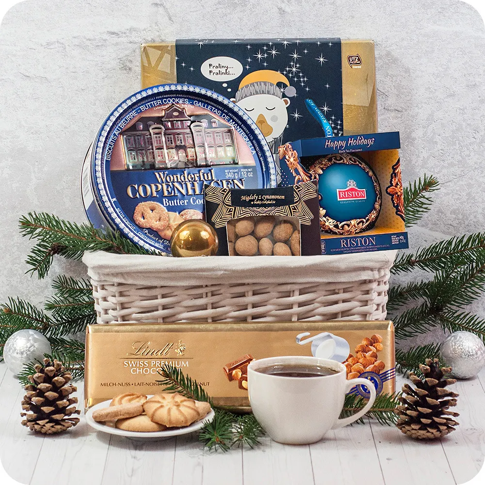 Golden eve - Poczta Kwiatowa® Christmas gift basket