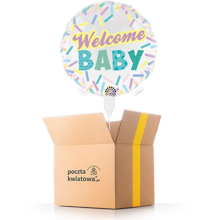 Balon z helem - Welcome Baby! - Poczta Kwiatowa®