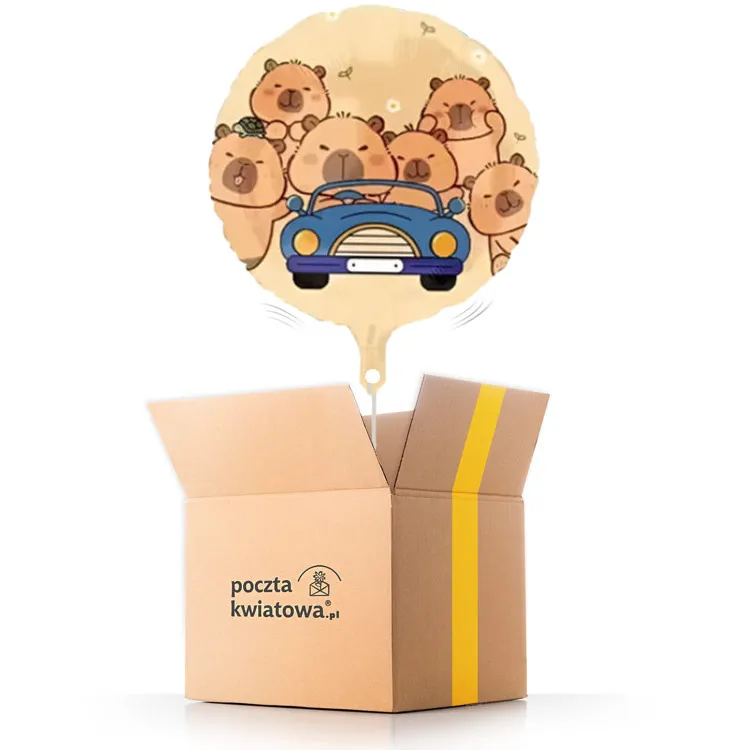 Capybara - double-sided helium balloon | Poczta Kwiatowa®