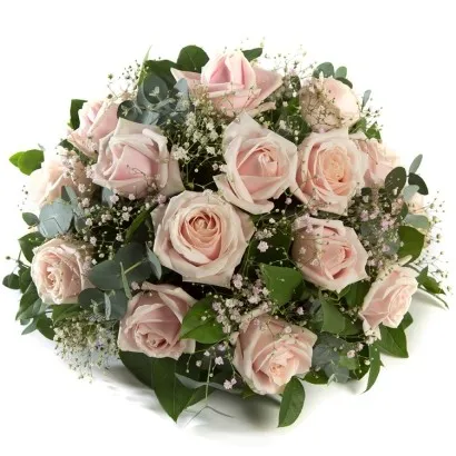 Funeral Posy roses and baby breath