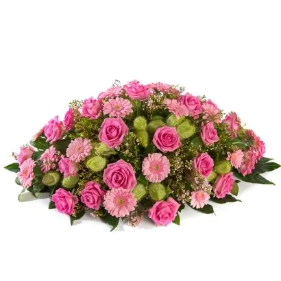Funeral arrangement pink shades