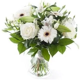 White mixed bouquet, excl. vase - Aruba