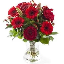 Red mixed bouquet, excl. vase - Aruba