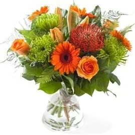 Orange mixed bouquet, excl. vase - Aruba