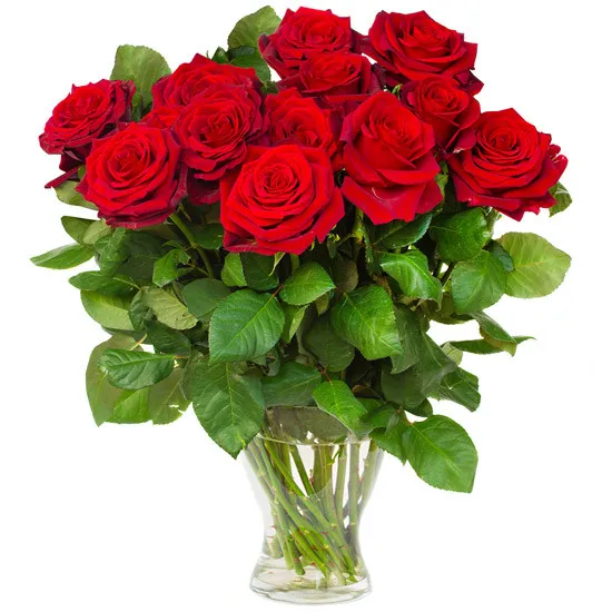 12 red roses - Poczta Kwiatowa® red roses with a flower courier