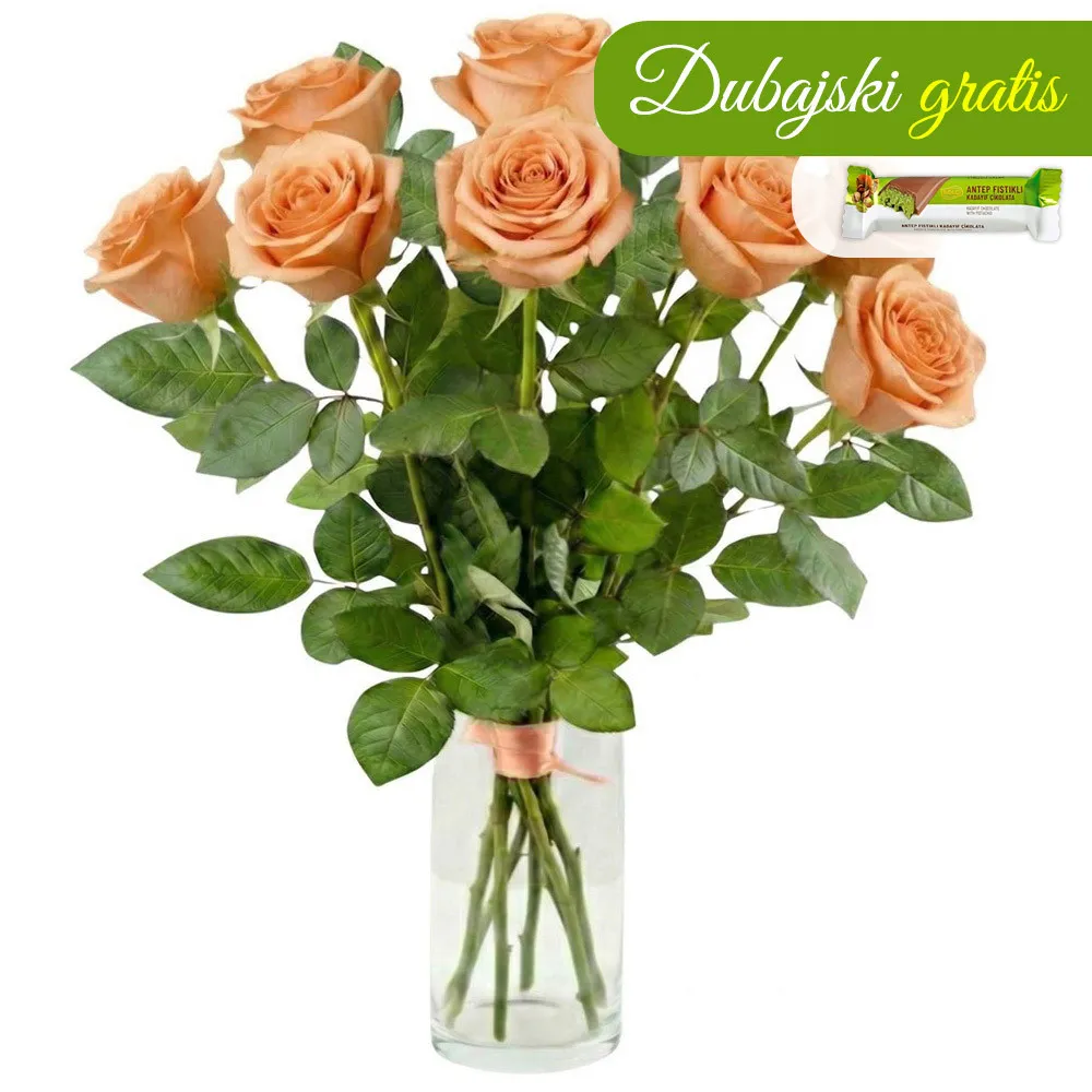 9 tea roses- Poczta Kwiatowa® flowers with delivery in Poland
