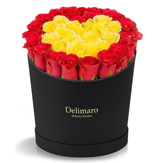 Flowers in a box, Delimaro ™ roses in a box, flowerbox from Poczta Kwiatowa®
