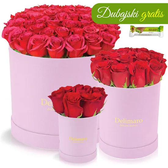 Red roses, Poczta Kwiatowa® flowerbox, flowers in a box for every occasion