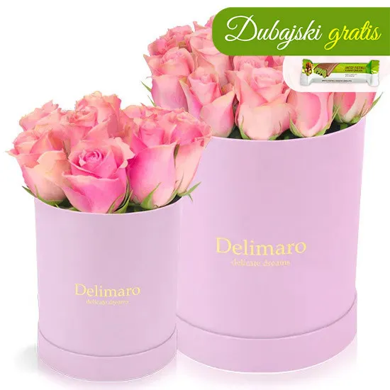 Flowers in a box, Delimaro ™ roses in a box, flowerbox from Poczta Kwiatowa®