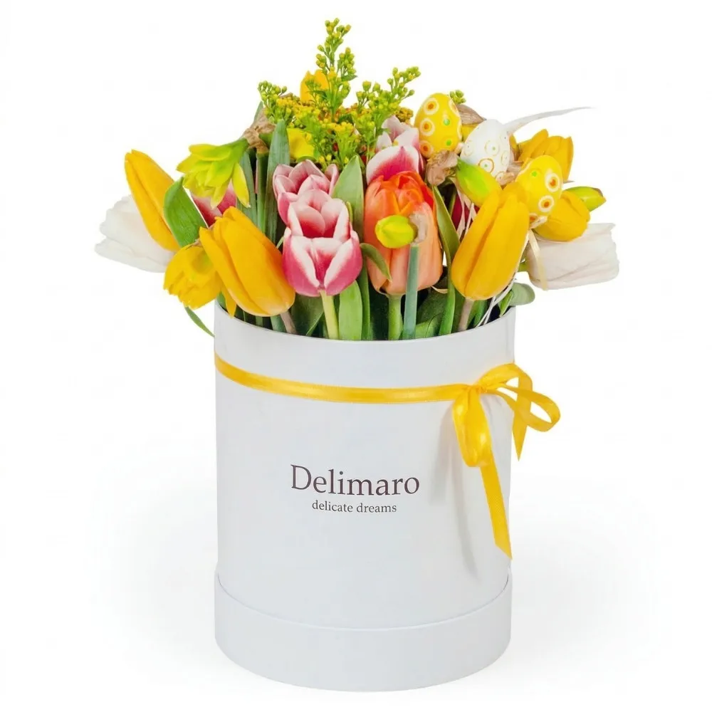 White Easter Flowerbox, Flower delivery