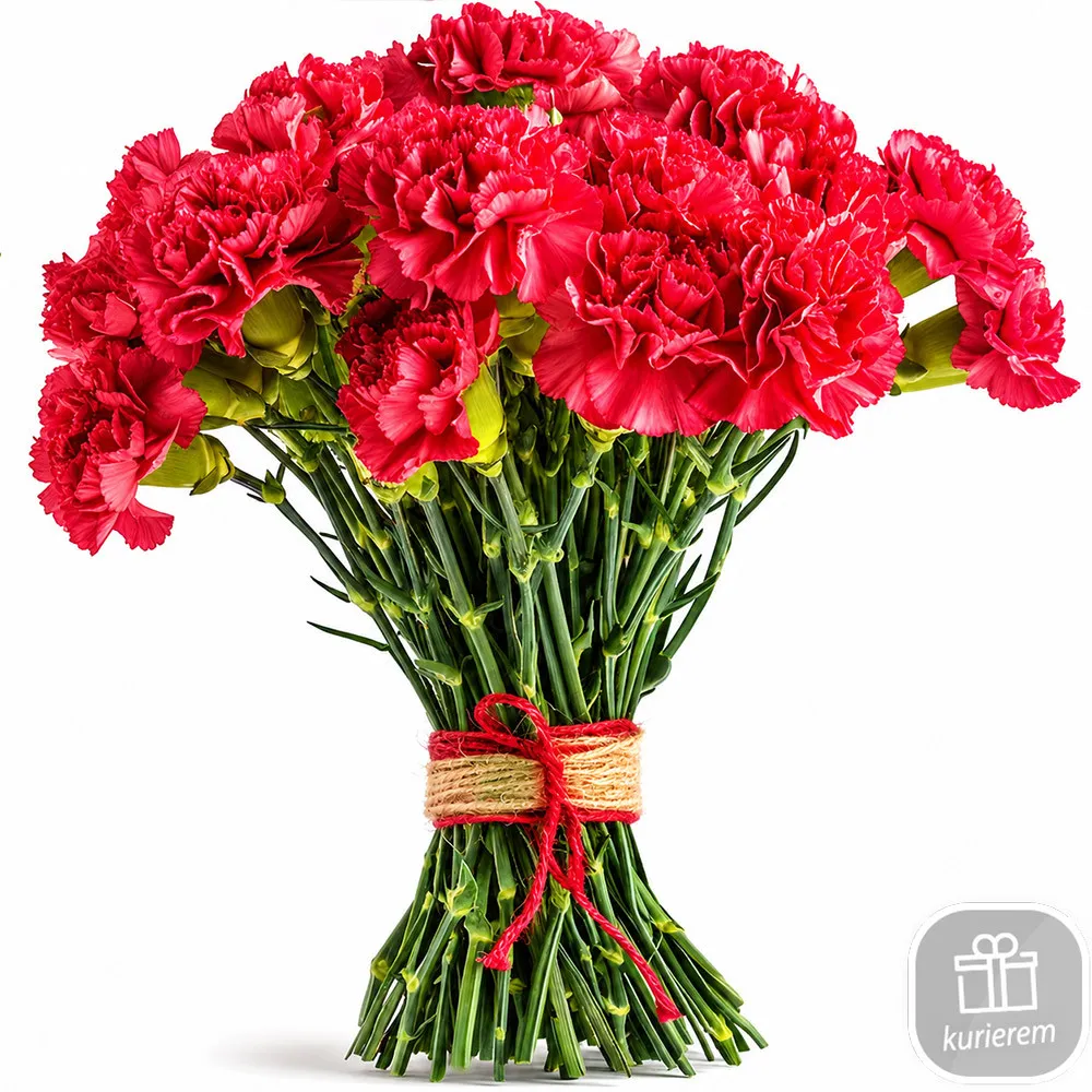 12 red carnations - Poczta Kwiatowa® flowers perfect for Women's Day up to 100PLN
