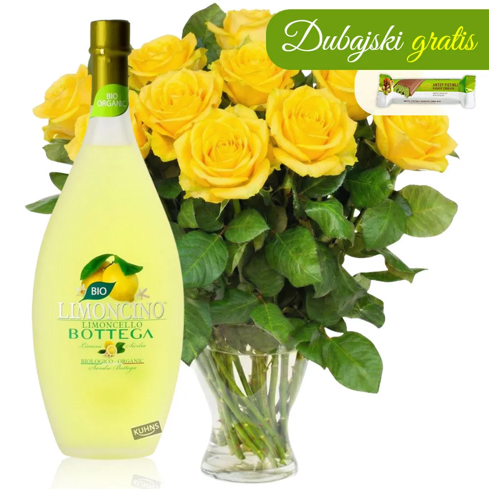 12 żółtych róż z Limoncino - Poczta Kwiatowa® dostawa kwiatów kurierem