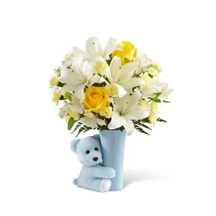 BBH - The Baby Boy Big Hug® Bouquet - VASE INCLUDED