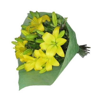 Bukiet żółtych lilii