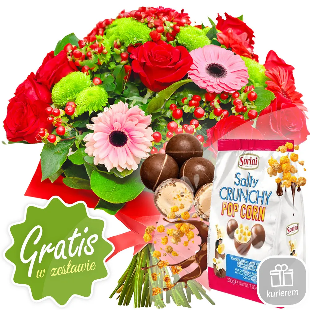 Emotion Bouquet with a sweet addition | Poczta Kwiatowa®