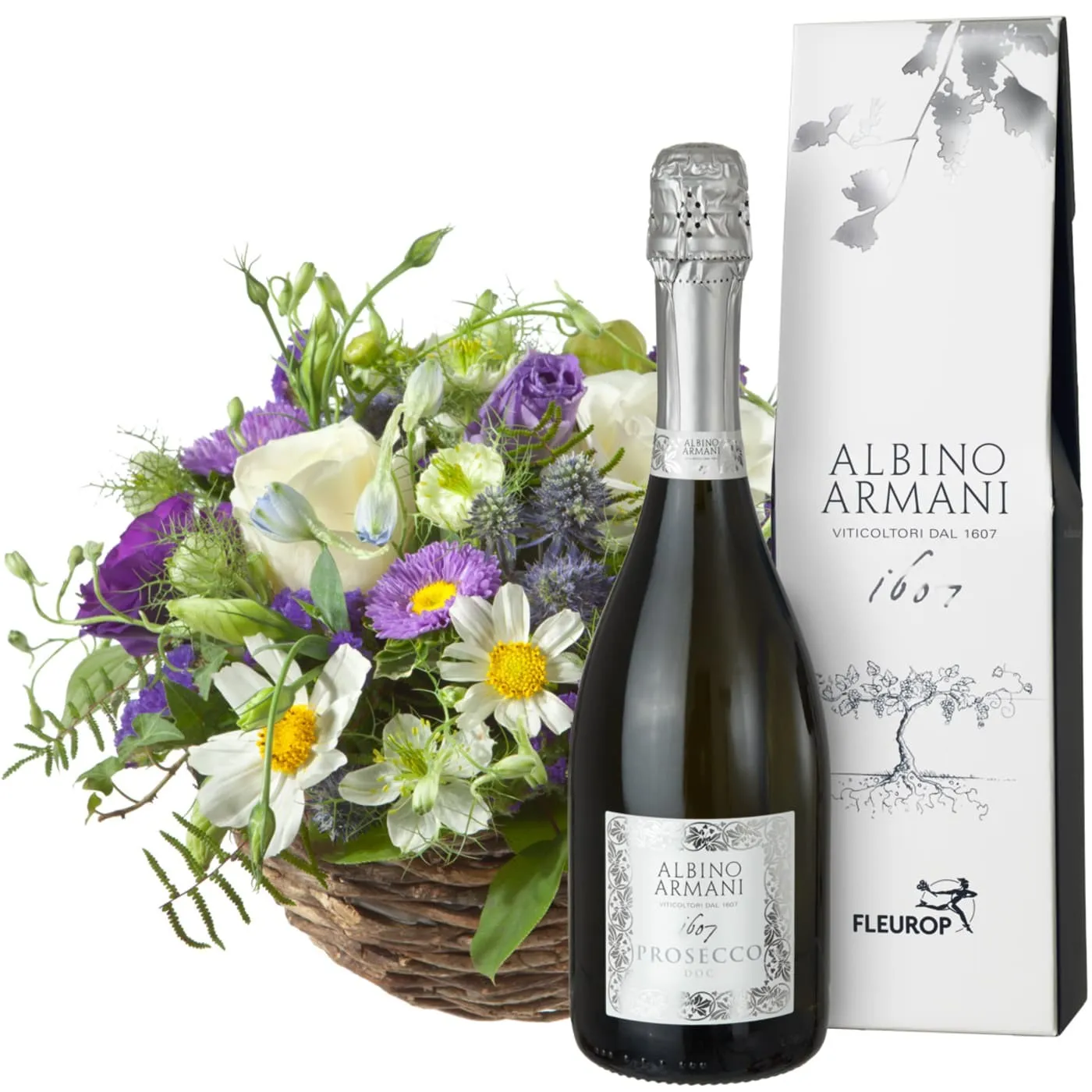 Piękny koszyk z Prosecco Albino Armani DOC (75cl)