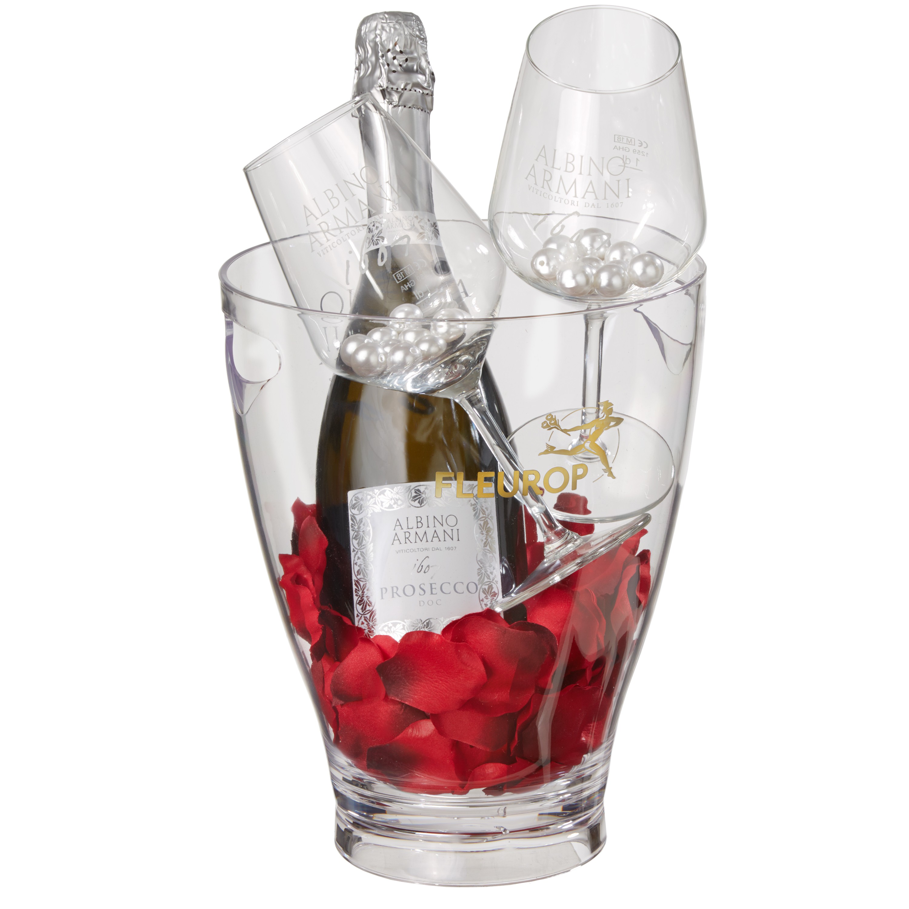 Time for Two: Prosecco Albino Armani DOC (75 cl) incl. ice bucket and two “Connaisseur” glasses