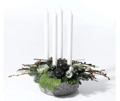 Christmas decoration with tall candles