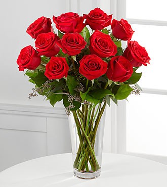 E2-4305 The Long Stem Red Rose Bouquet - VASE INCLUDED