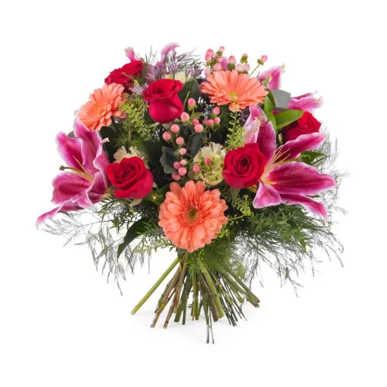Bouquet of Roses with Lilies - Spain