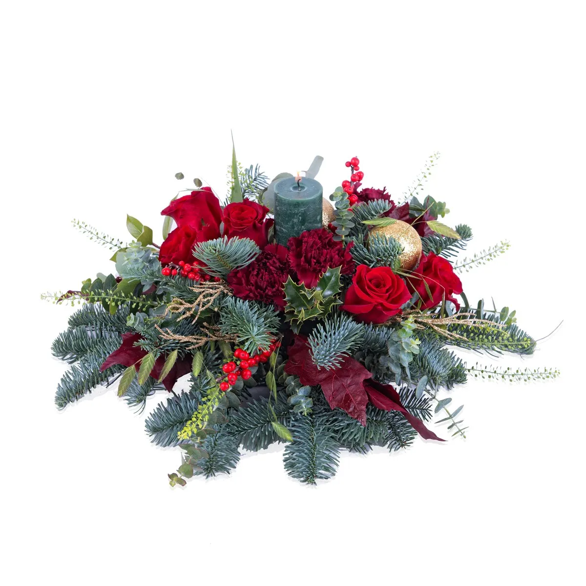 Christmas detail with Roses in red tones
