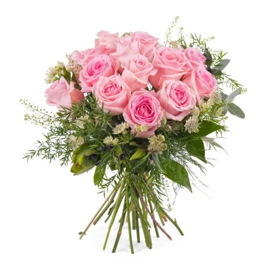 15 Short-stemmed Pink Roses