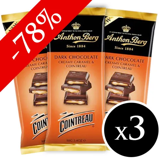 Zestaw 3 czekolad Anthon Berg 90g COINTREAU